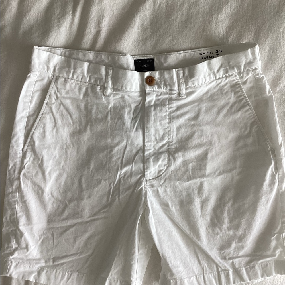 J. Crew Men’s Cotton Classic White Shorts NEW without Tags Size 33